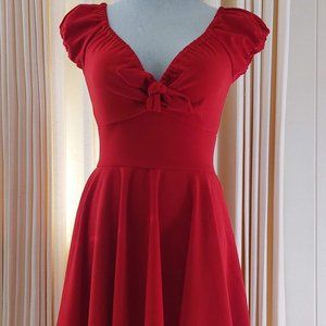 Small Red Natalie Dress - Pinup Girl Clothing